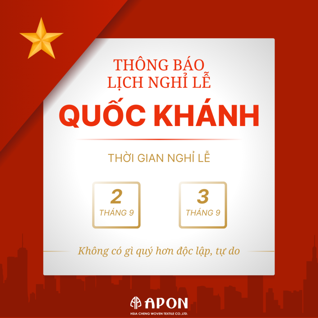 LỊCH NGHỈ LỄ QUỐC KHÁNH 2/9/2024