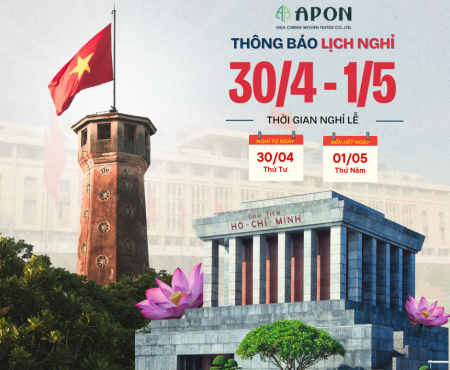 LƯỚI APON THÔNG BÁO LỊCH NGHỈ LỄ 30/4 & 1/5
