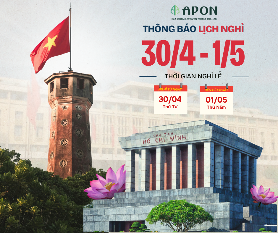 LƯỚI APON THÔNG BÁO LỊCH NGHỈ LỄ 30/4 & 1/5